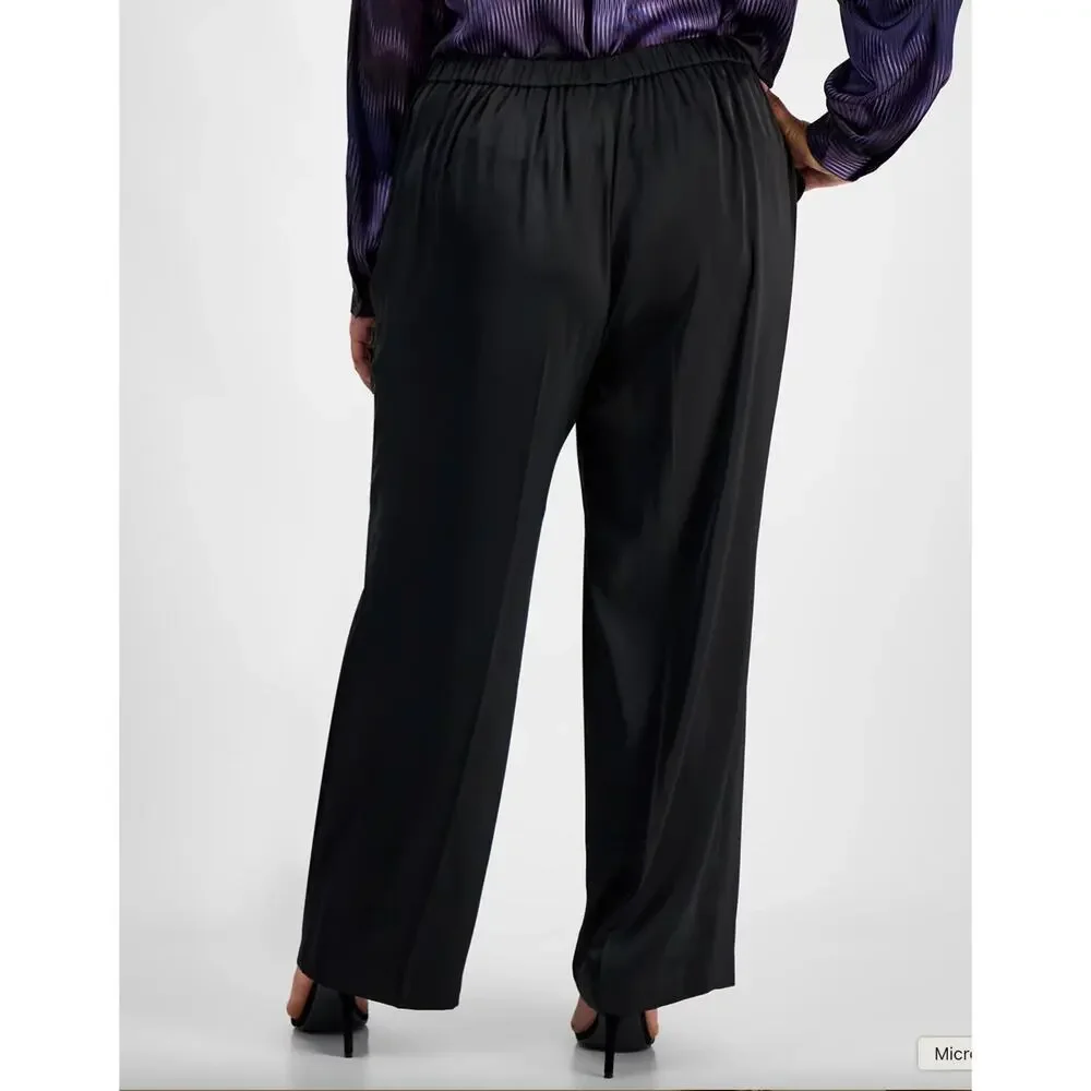 Anne Klein Mid-Rise Pull-On Wide-Leg Pants 2XL - Picture 4 of 10